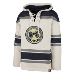 Columbus Blue Jackets '47 Rockaway Lace-Up Pullover Hoodie - Oatmeal | US 4993235