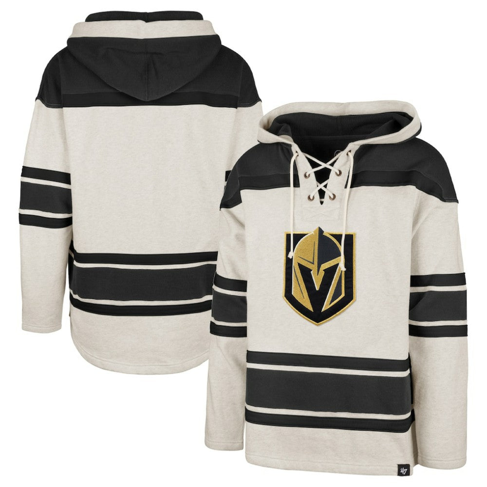 Vegas Golden Knights '47 Rockaway Lace-Up Pullover Hoodie - Oatmeal | US 4993237