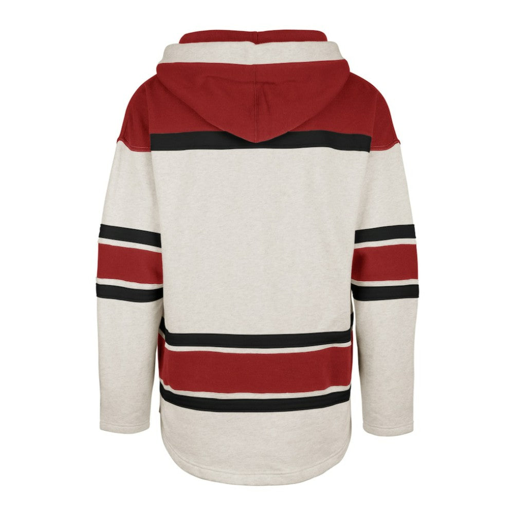 Detroit Red Wings '47 Rockaway Lace-Up Pullover Hoodie - Oatmeal | US 4993241