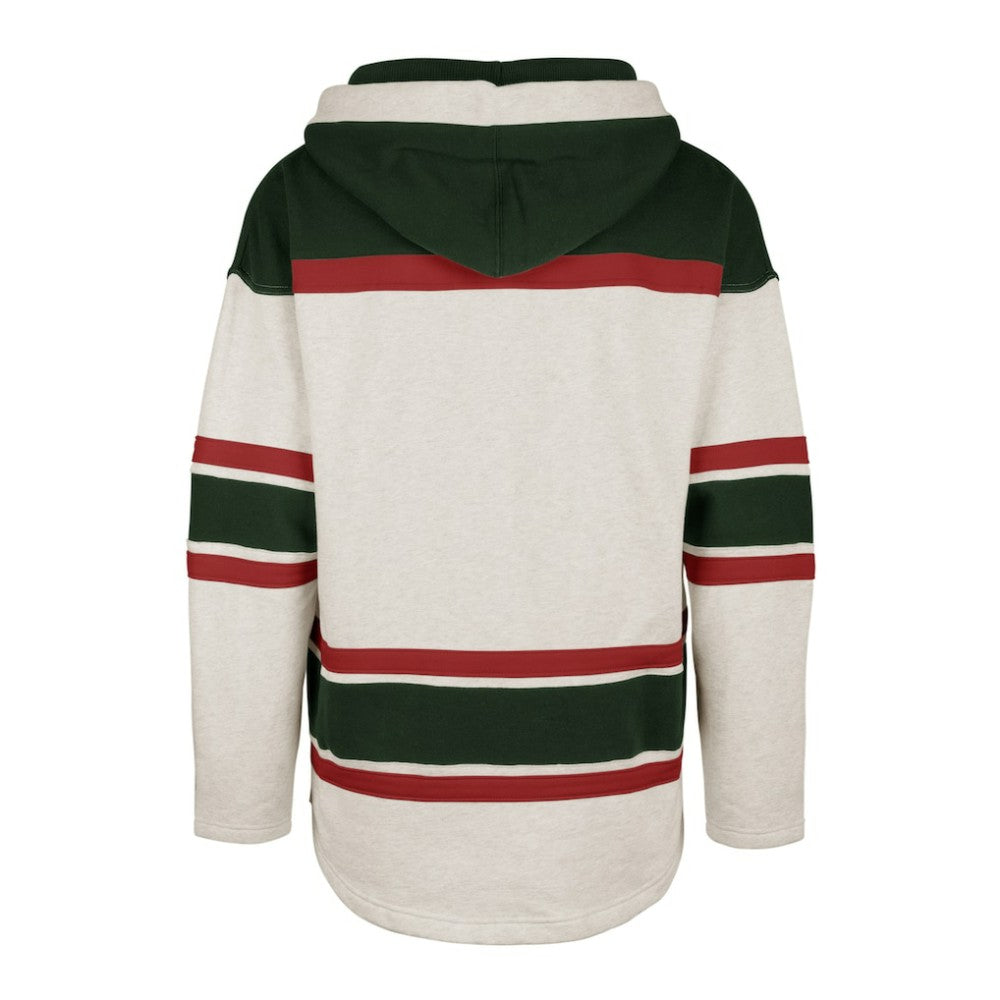 New Jersey Devils '47 Rockaway Lace-Up Pullover Hoodie - Oatmeal | US 4993244