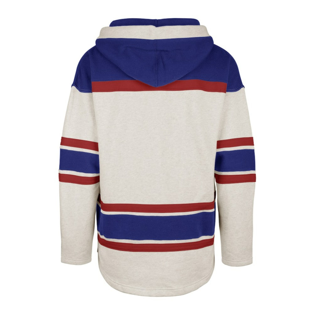 New York Rangers '47 Rockaway Lace-Up Pullover Hoodie - Oatmeal | US 4993245