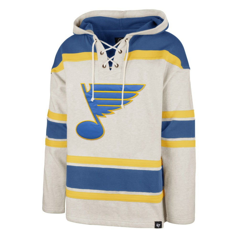 St. Louis Blues '47 Rockaway Lace-Up Pullover Hoodie - Oatmeal | US 4993248