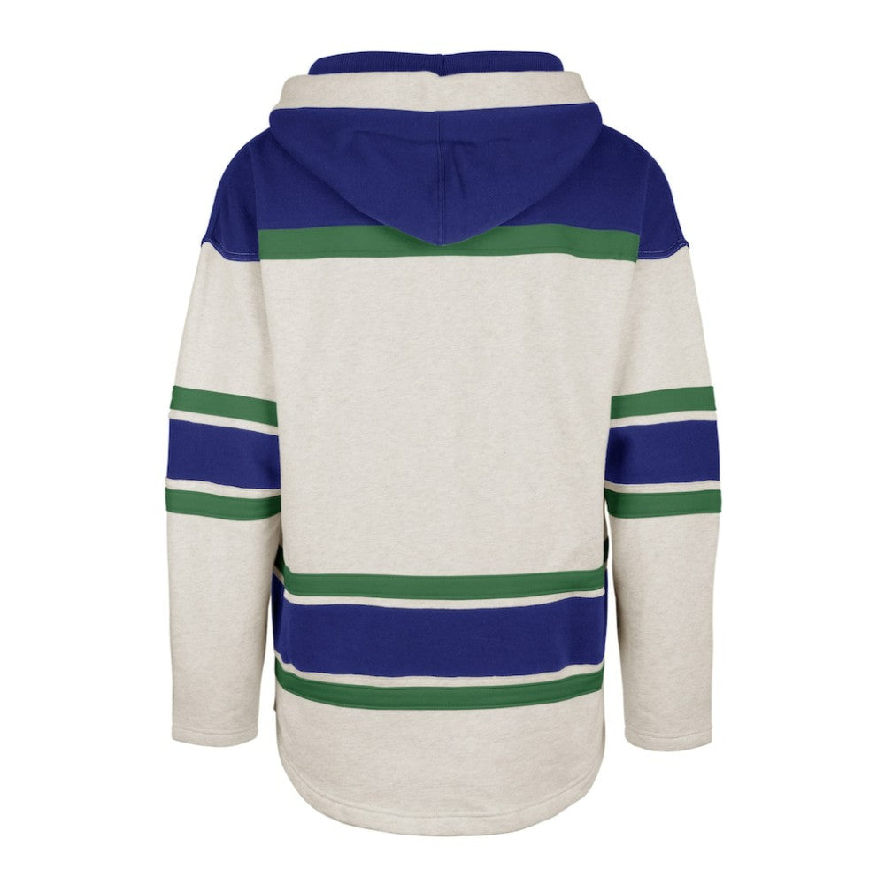 Vancouver Canucks '47 Rockaway Lace-Up Pullover Hoodie - Oatmeal | US 4993250