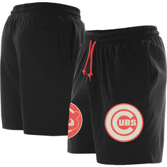 Chicago Cubs New Era Color Pack Knit Shorts - Black Shorts
