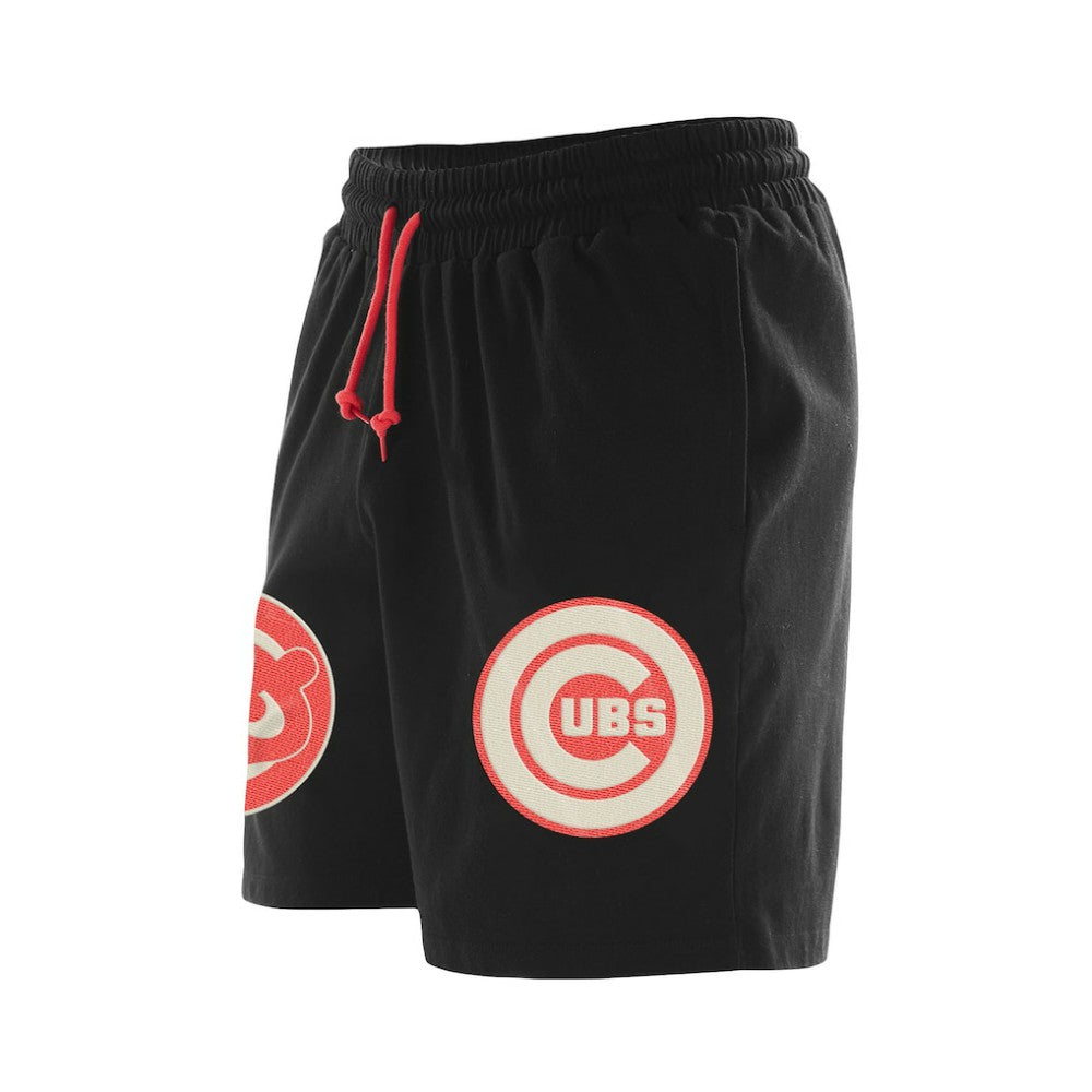 Chicago Cubs New Era Color Pack Knit Shorts - Black Shorts