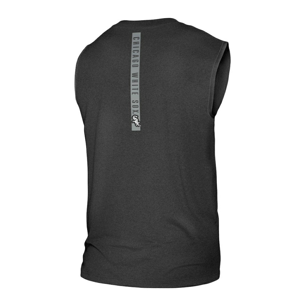 Chicago White Sox New Era Team Muscle Tank Top - Heather Black Tanks