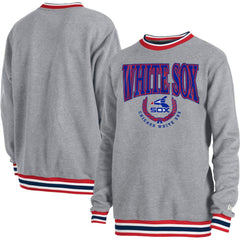 Chicago White Sox New Era Throwback Classic Pullover Sweatshirt - Heather Gray Pullover