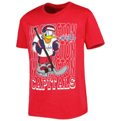 Washington Capitals Youth Disney Donald Duck Three-Peat T-Shirt - Red | US 4994868