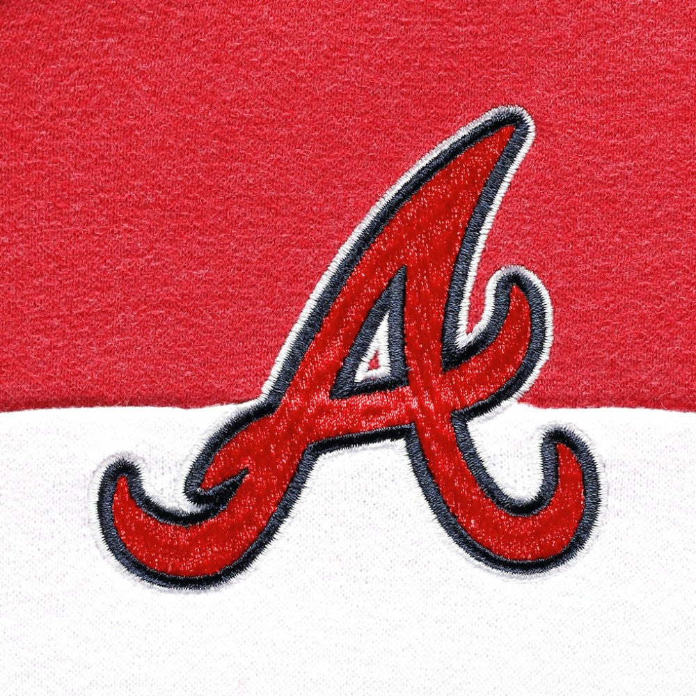 Atlanta Braves New Era Women's Colorblock Full-Zip Hoodie Jacket - Heather Navy Jackets