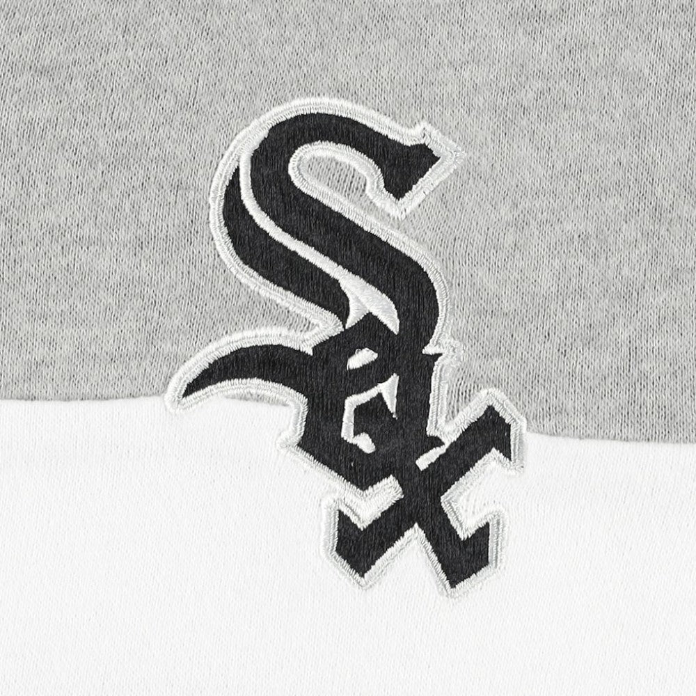 Chicago White Sox New Era Women's Colorblock Full-Zip Hoodie Jacket - Heather Black Jackets