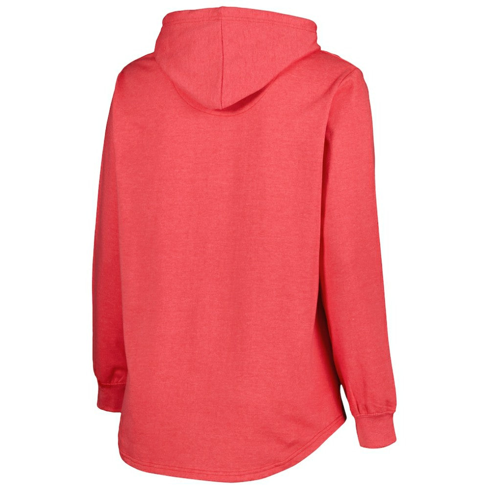 Washington Capitals Women's Plus Size Fleece Pullover Hoodie - Heather Red | US 4995028