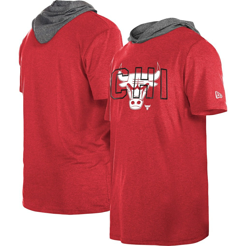 Chicago Bulls Active Hoodie T-Shirt Heather Red - New Era