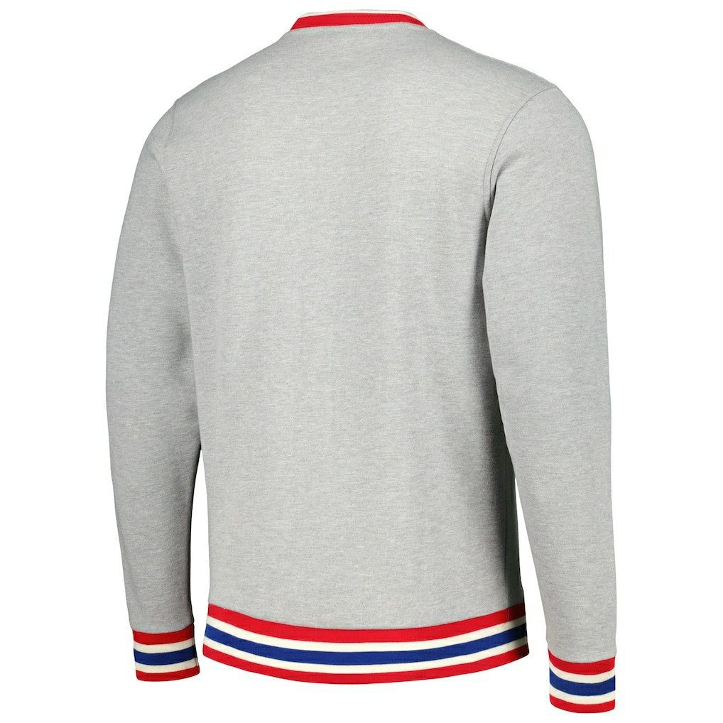 Philadelphia 76ers Unisex Vintage Throwback Crew Sweatshirt Heather Gray - New Era