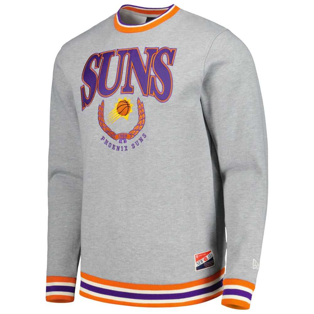 Phoenix Suns Unisex Vintage Throwback Crew Sweatshirt Heather Gray - New Era