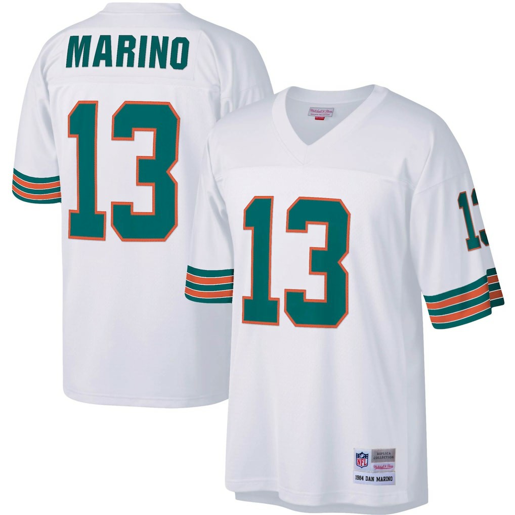 Dan Marino Miami Dolphins Big & Tall 1984 Retired Player Replica Jersey - White Jerseys