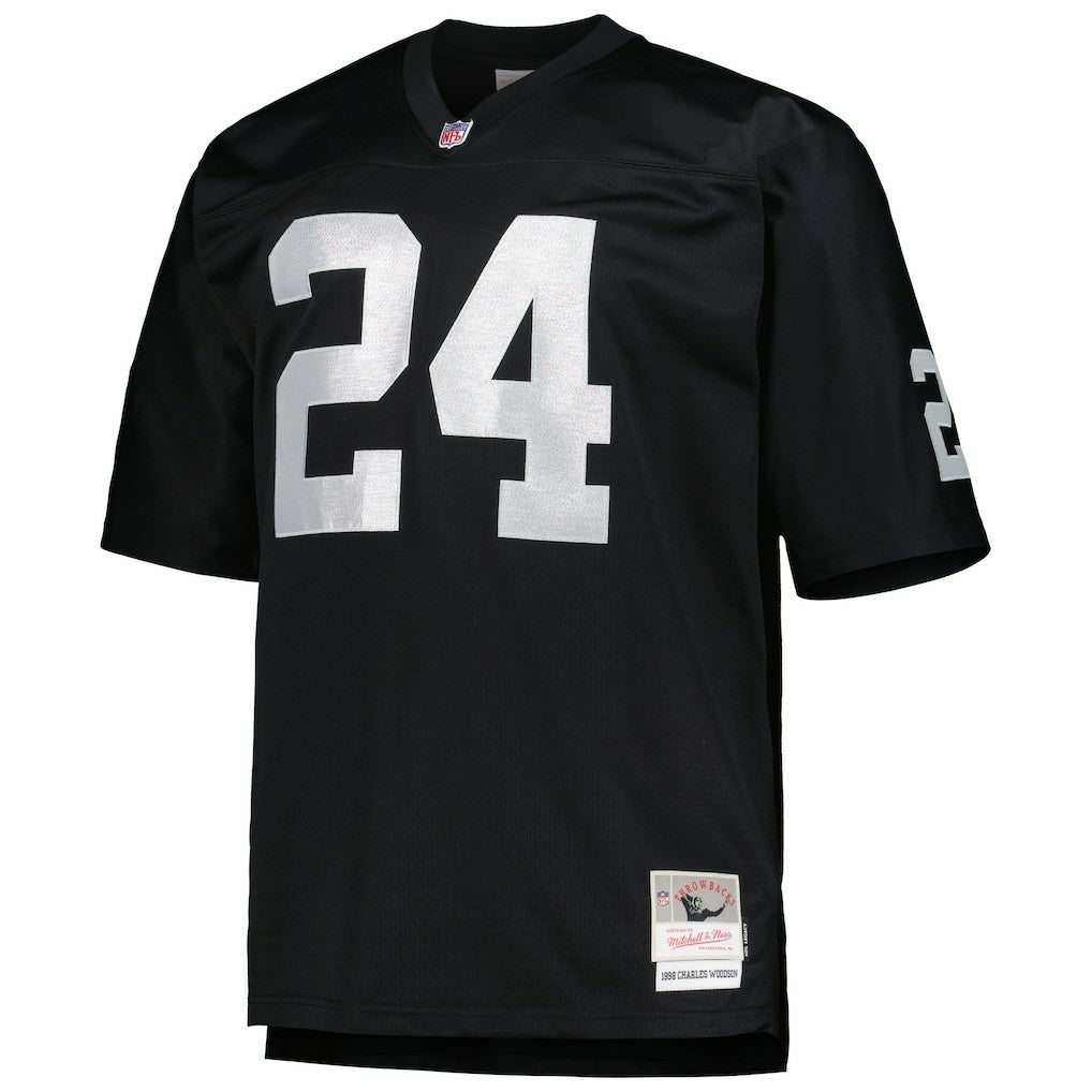 Charles Woodson Las Vegas Raiders Big & Tall 1998 Retired Player Replica Jersey - Black Jerseys