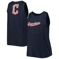 Cleveland Guardians New Era Women's Plus Size Tank Top - Navy Tanks
