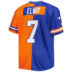 John Elway Denver Broncos Big & Tall Split Legacy Retired Player Replica Jersey - Royal/Orange Jerseys