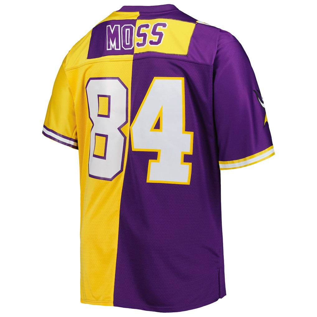 Randy Moss Minnesota Vikings Big & Tall Split Legacy Retired Player Replica Jersey - Purple/Gold Jerseys