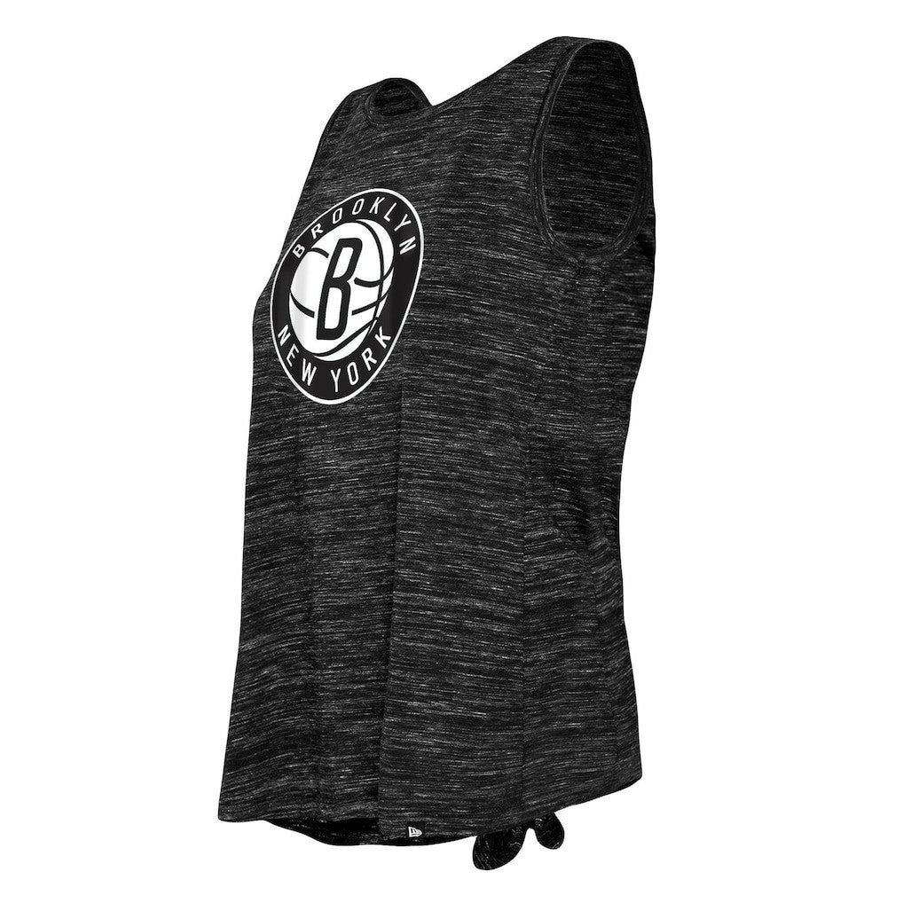 Brooklyn Nets Women's Space Dye Active Tank Top Black - New Era