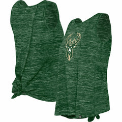 Milwaukee Bucks Women's Space Dye Active Tank Top Hunter Green - New Era