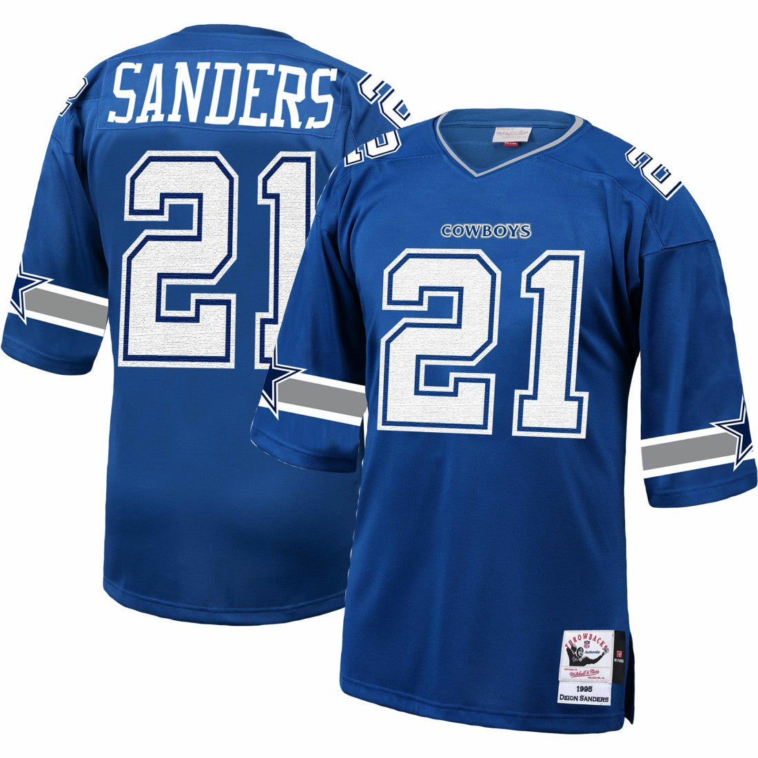 Deion Sanders Dallas Cowboys 1996 Authentic Throwback Retired Player Jersey - Royal Jerseys