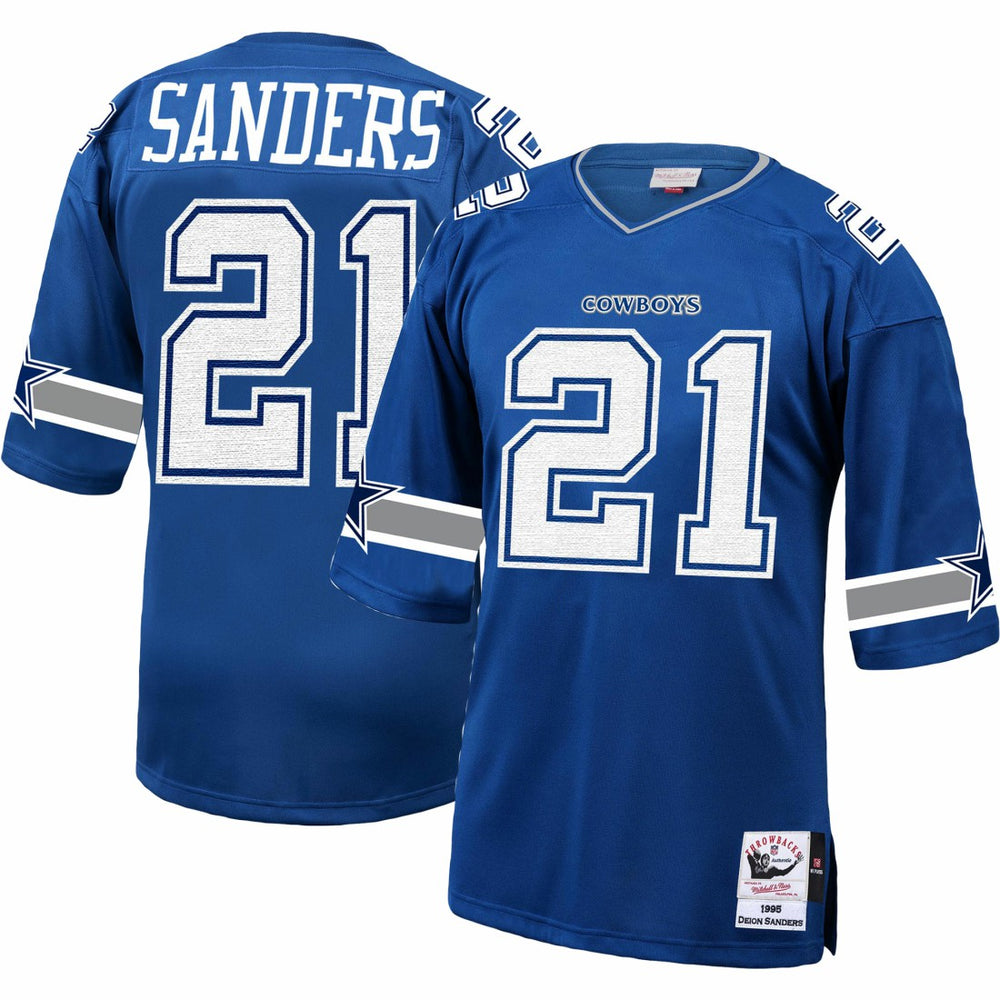 Deion Sanders Dallas Cowboys 1996 Authentic Throwback Retired Player Jersey - Royal Jerseys