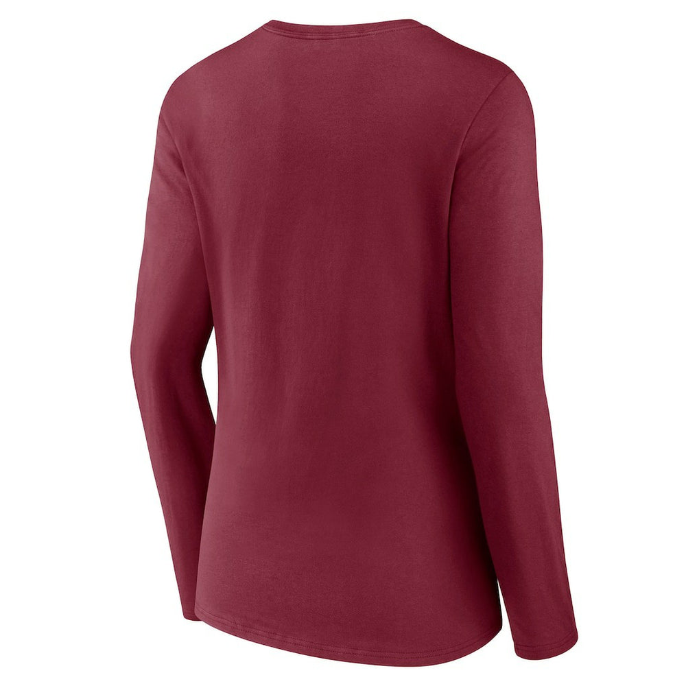 Washington Commanders Women's Hometown Sweep Long Sleeve V-Neck T-Shirt - Burgundy T-shirts