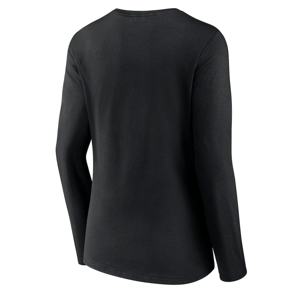 Carolina Panthers Women's Hometown Sweep Long Sleeve V-Neck T-Shirt - Black T-shirts