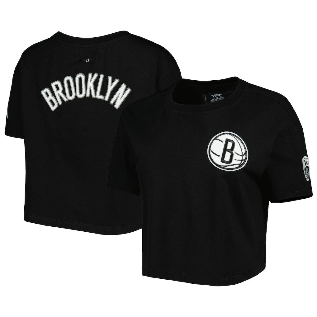 Brooklyn Nets Pro Standard Women's Classics Boxy T-Shirt Black outlet