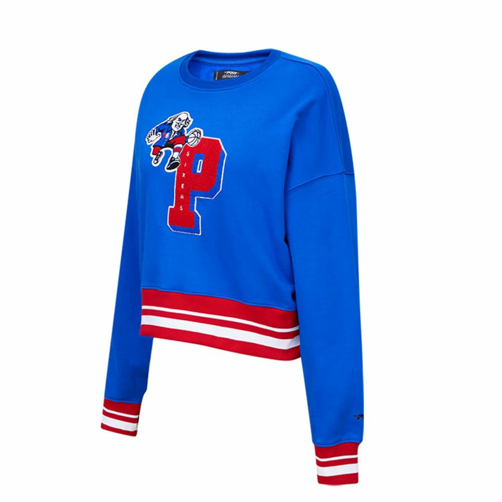 Philadelphia 76ers Pro Standard Women's Mash Up Pullover Sweatshirt Royal