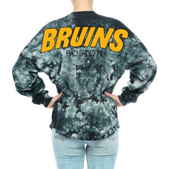 Boston Bruins Fanatics Women's Crystal-Dye Long Sleeve T-Shirt - Black | US 4998550