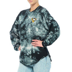 Pittsburgh Penguins Fanatics Women's Crystal-Dye Long Sleeve T-Shirt - Black | US 4998553