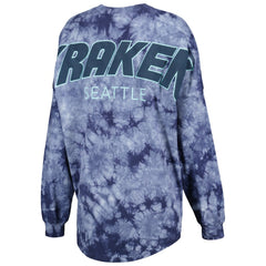 Seattle Kraken Fanatics Women's Crystal-Dye Long Sleeve T-Shirt - Deep Sea Blue | US 4998560