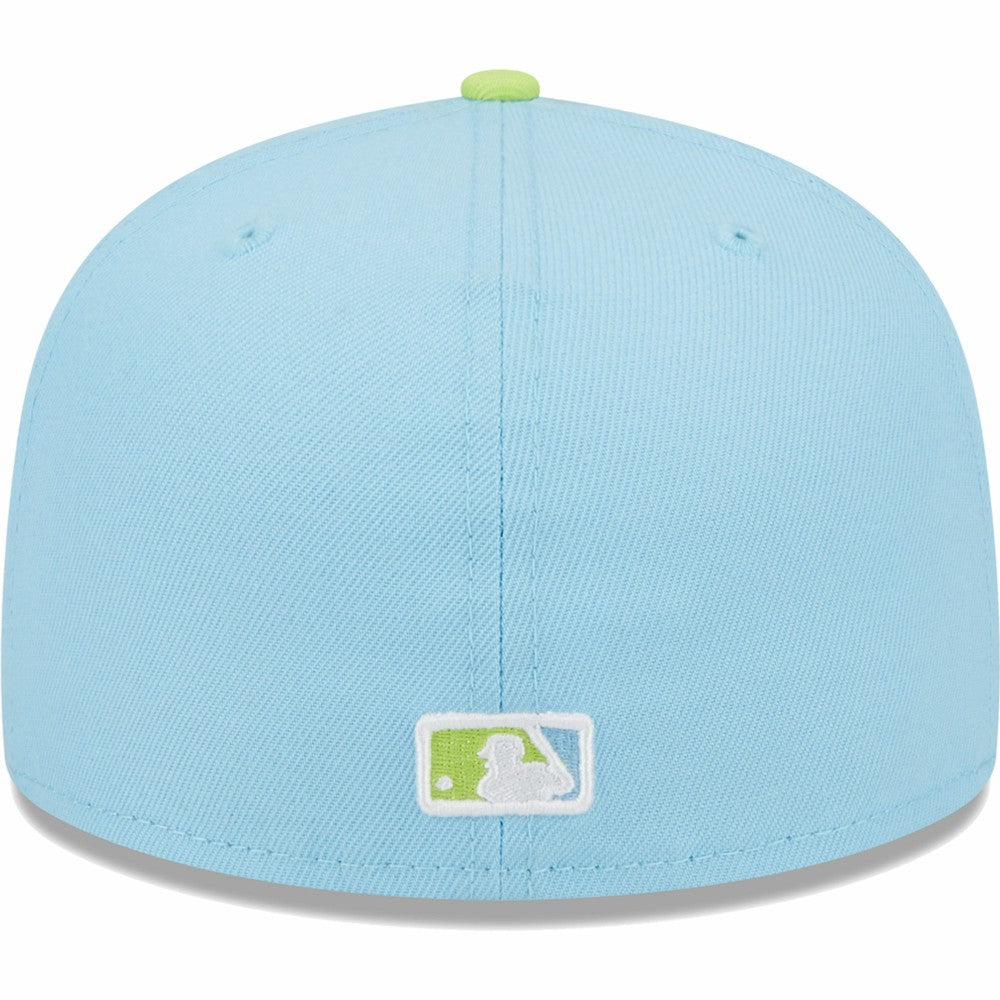 Los Angeles Dodgers New Era Spring Color Two-Tone 59FIFTY Fitted Hat - Light Blue/Neon Green Hats