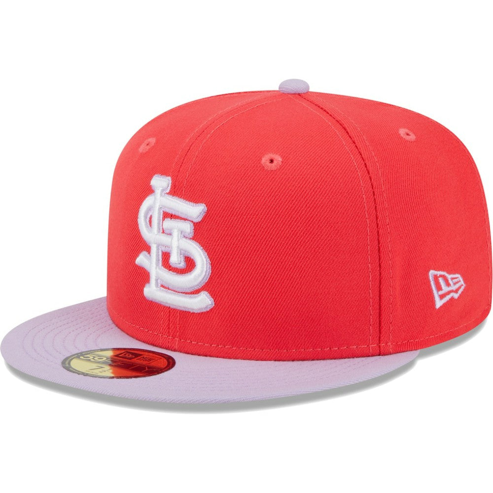 St. Louis Cardinals New Era Spring Color Two-Tone 59FIFTY Fitted Hat - Red/Lavender Hats