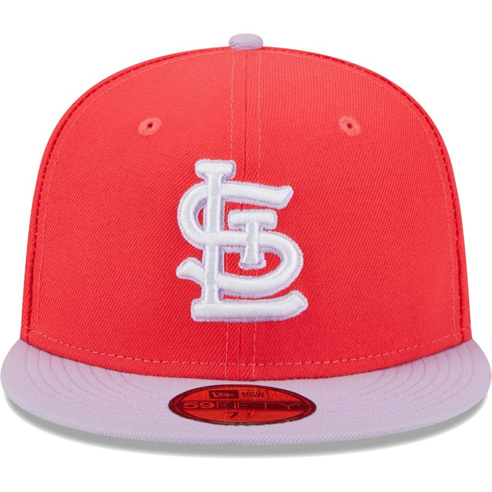 St. Louis Cardinals New Era Spring Color Two-Tone 59FIFTY Fitted Hat - Red/Lavender Hats