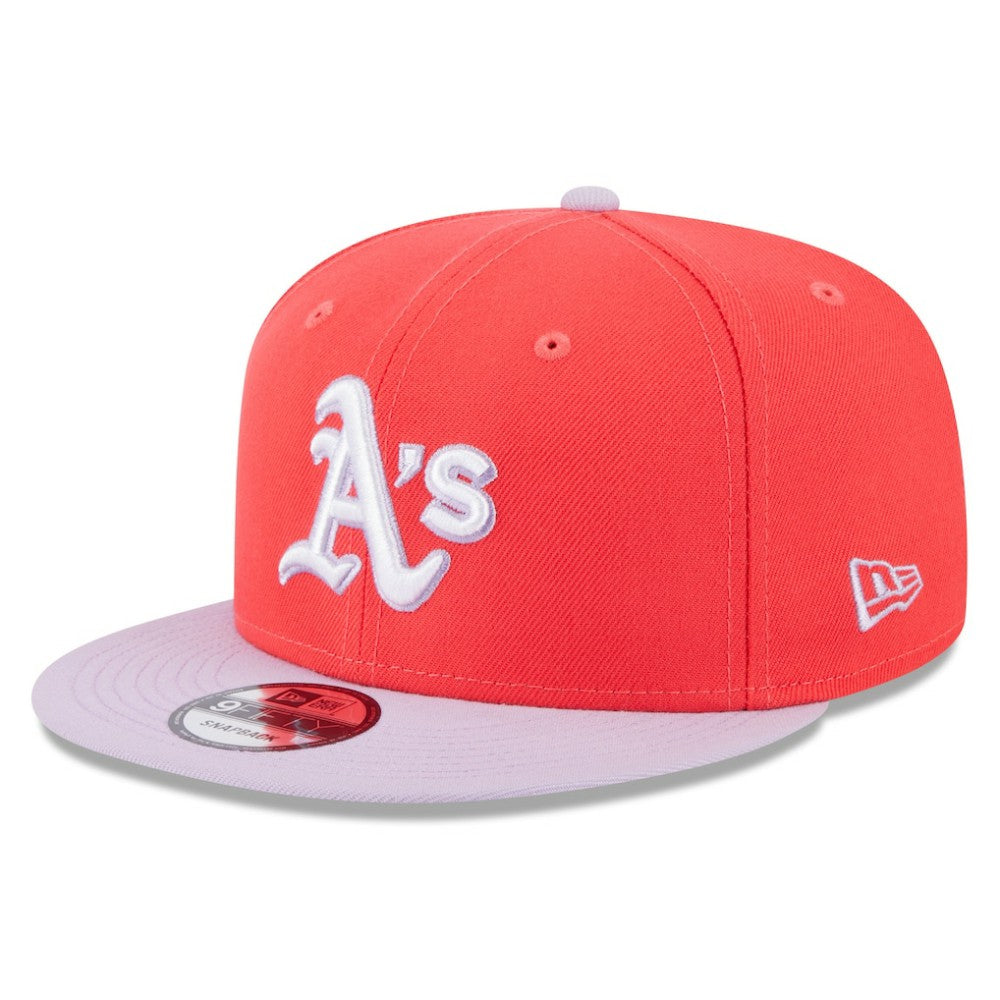 Athletics New Era Spring Basic Two-Tone 9FIFTY Snapback Hat - Red/Purple Hats