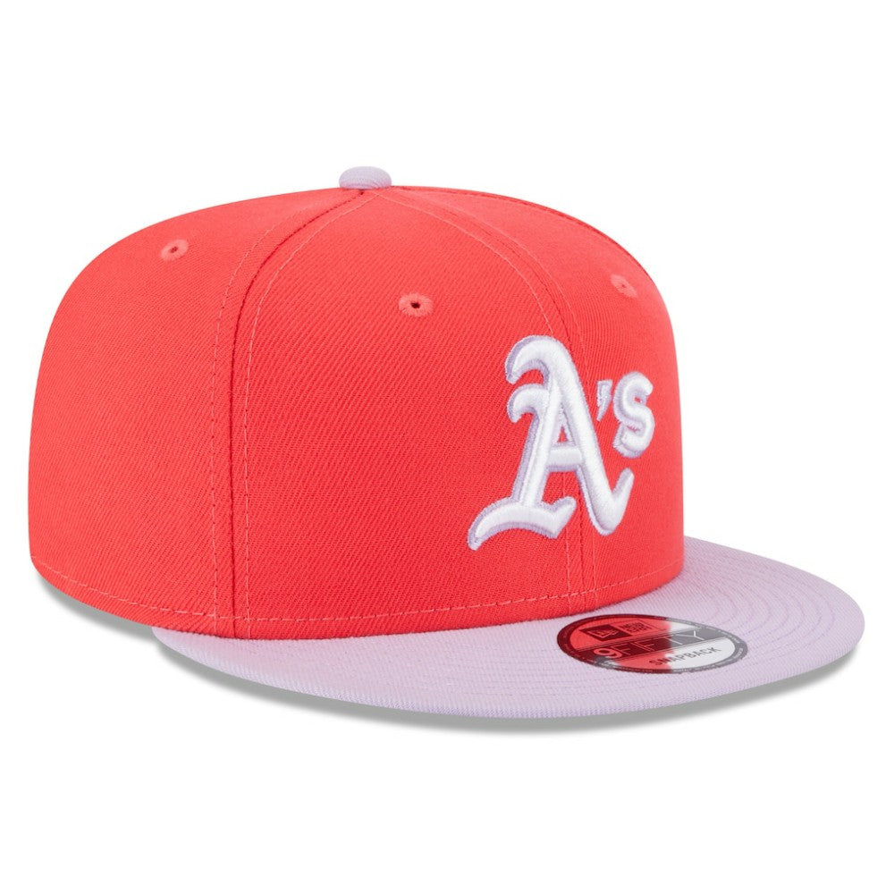 Athletics New Era Spring Basic Two-Tone 9FIFTY Snapback Hat - Red/Purple Hats