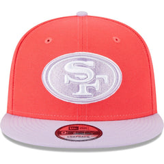 San Francisco 49ers New Era Two-Tone Color Pack 9FIFTY Snapback Hat - Red/Lavender Hats