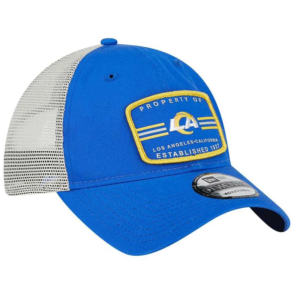 Los Angeles Rams New Era Property Trucker 9TWENTY Adjustable Hat - Royal Hats