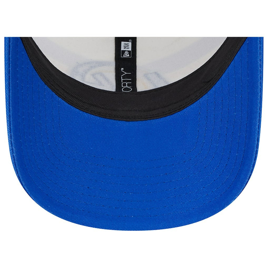 Los Angeles Rams New Era Team Stripe Trucker 9FORTY Snapback Hat - Cream/Royal Hats