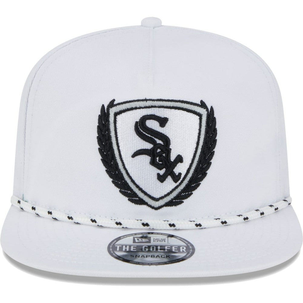 Chicago White Sox New Era Golfer Tee 9FIFTY Snapback Hat - White Hats