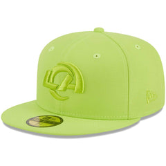 Los Angeles Rams New Era Color Pack Brights 59FIFTY Fitted Hat - Neon Green Hats
