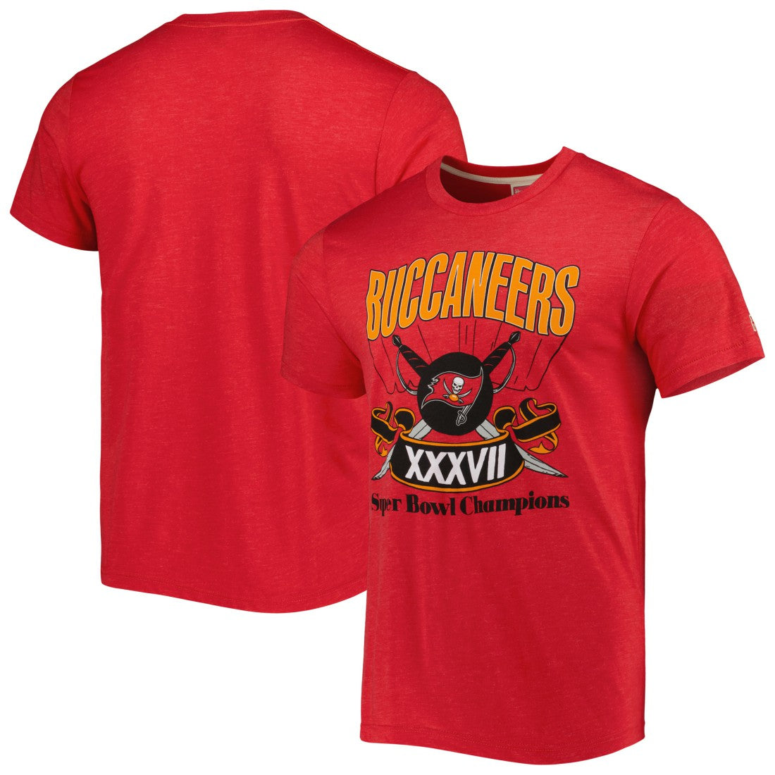 Tampa Bay Buccaneers Homage Super Bowl Classics Tri-Blend T-Shirt - Red T-shirts