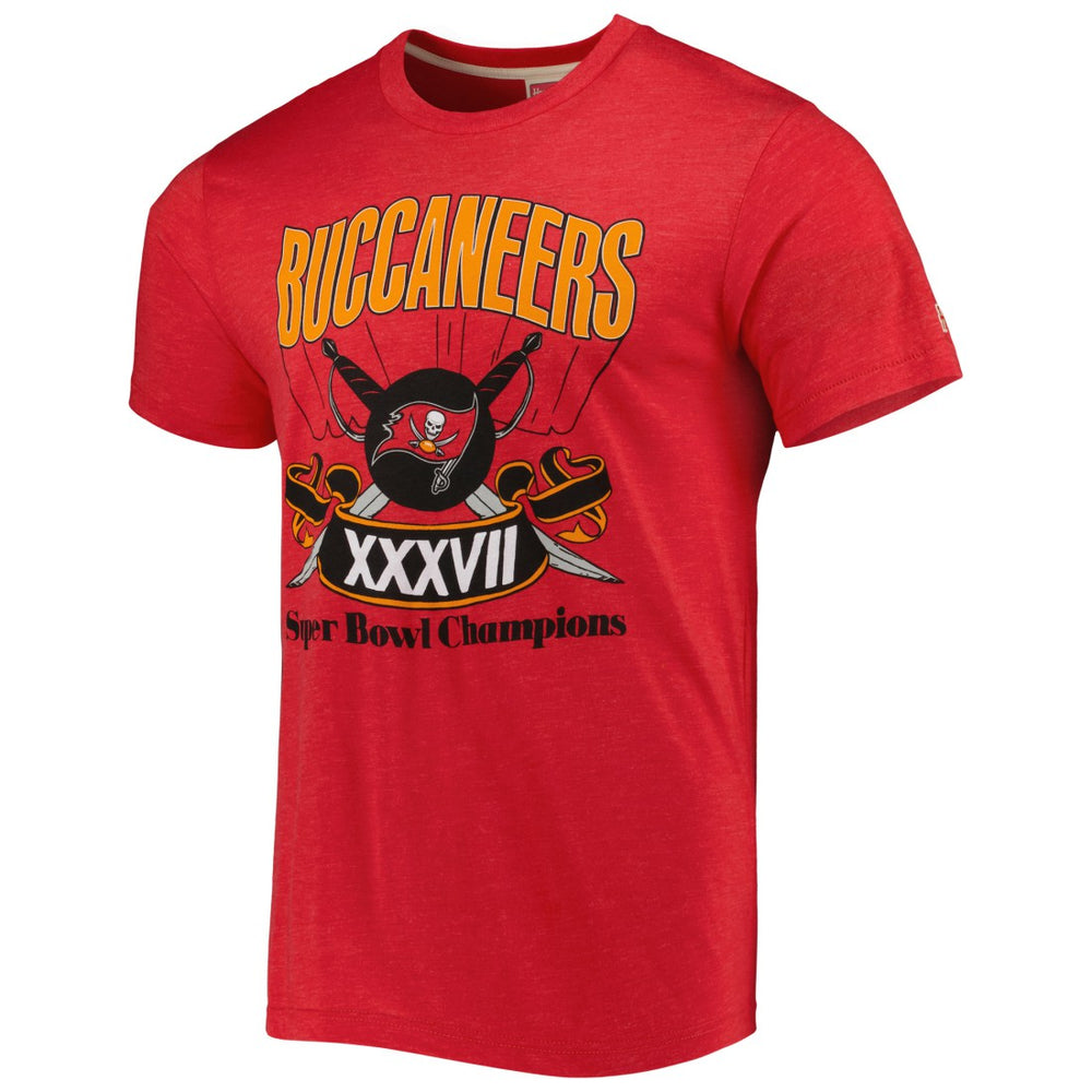 Tampa Bay Buccaneers Homage Super Bowl Classics Tri-Blend T-Shirt - Red T-shirts