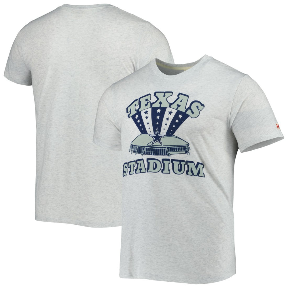 Dallas Cowboys Homage Texas Stadium Tri-Blend T-Shirt - Ash T-shirts