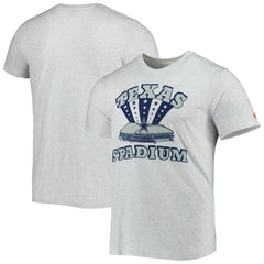 Dallas Cowboys Homage Texas Stadium Tri-Blend T-Shirt - Ash T-shirts
