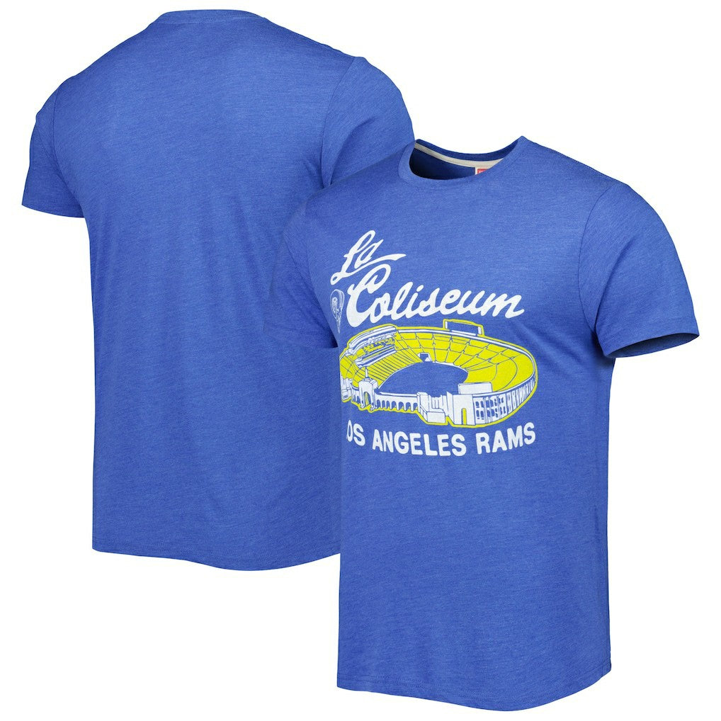 Los Angeles Rams Homage Stadium Tri-Blend T-Shirt - Royal T-shirts