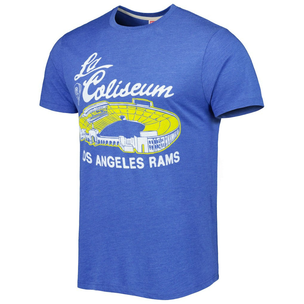 Los Angeles Rams Homage Stadium Tri-Blend T-Shirt - Royal T-shirts